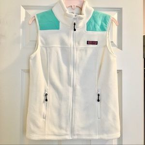 Vineyard Vines Shep Vest White Fleece